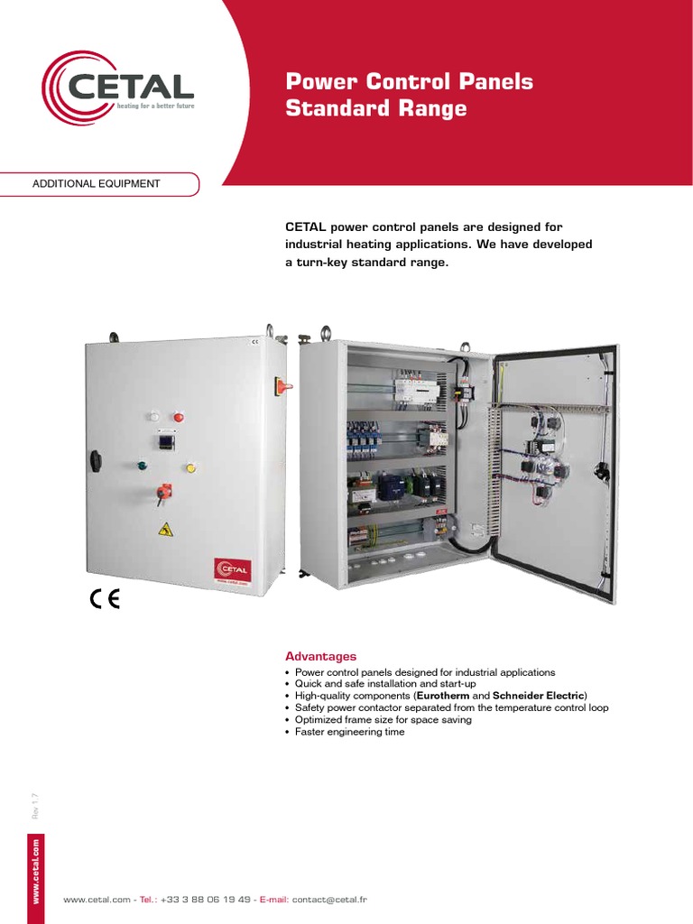 CETAL Power Control Panels Brochure EN PDF Switch Thermostat