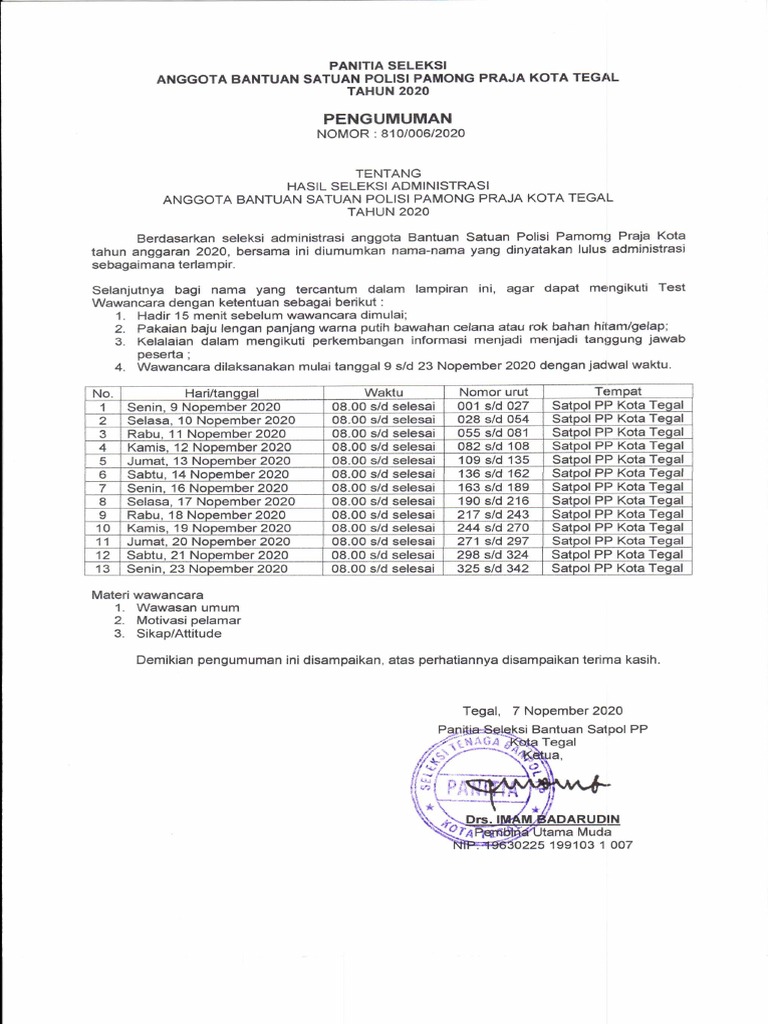 Pengumuman Banpol | PDF