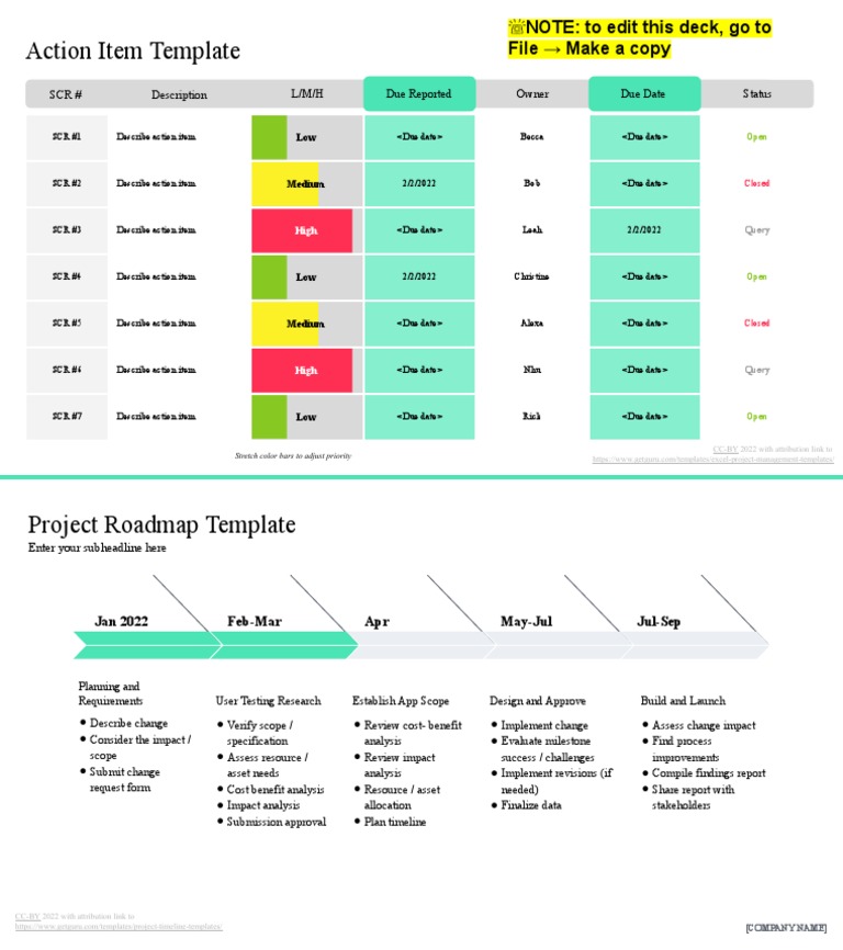 Project Action Item Tracker Template | PDF | Information Technology ...