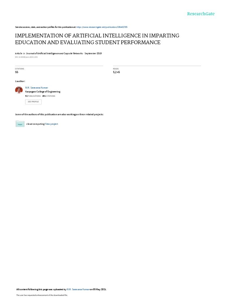 AI in Education and Student Evaluation | PDF | Artificial Intelligence ...