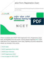 NCET 2023 Application Form, Registration, Exam Dat