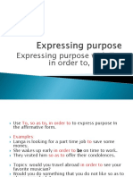 Expressing Purpose
