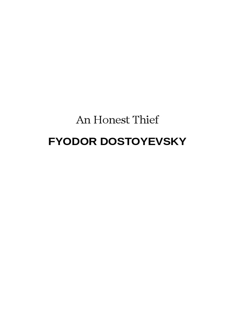 Honest thief promo dostoevsky