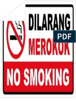 Stiker Dilarang Merokok