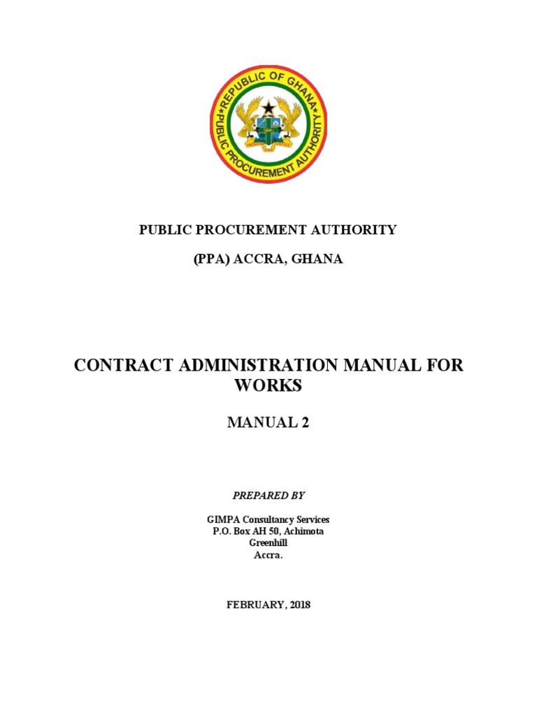 Ghana Contract Administration Manual | PDF | Records Management ...