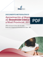 Aproximación Al Mapa de Desnutrición Crónica Infantil A Nivel Provincial 2019