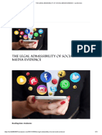 THE LEGAL ADMISSIBILITY OF SOCIAL MEDIA EVIDENCE - Lexlife India