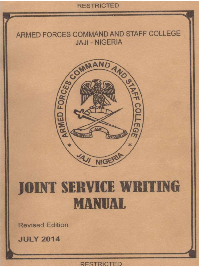 Joint Service Writing Manual Overview | PDF | Classified Information ...