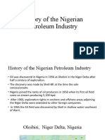 History of The Nigerian Oil Industry