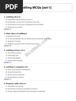 Practical Auditing Solved MCQs (Set-1)