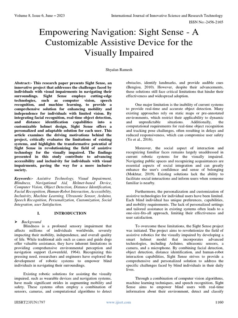 Curated visual reference: Innovative Lacing Technology For Blind Navigation Reference: Empowering Navigation Sight Sense