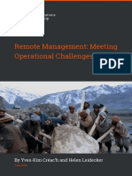 Remote Management - Meeting Operational Challenges