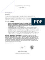 Certificacion de Acuerdo de Nombramiento de Tesorero