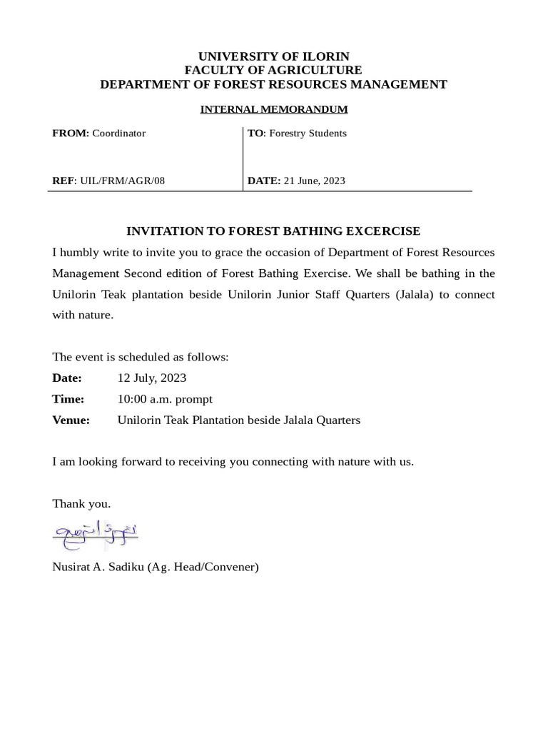 Forestry Students Forest Bathing PDF