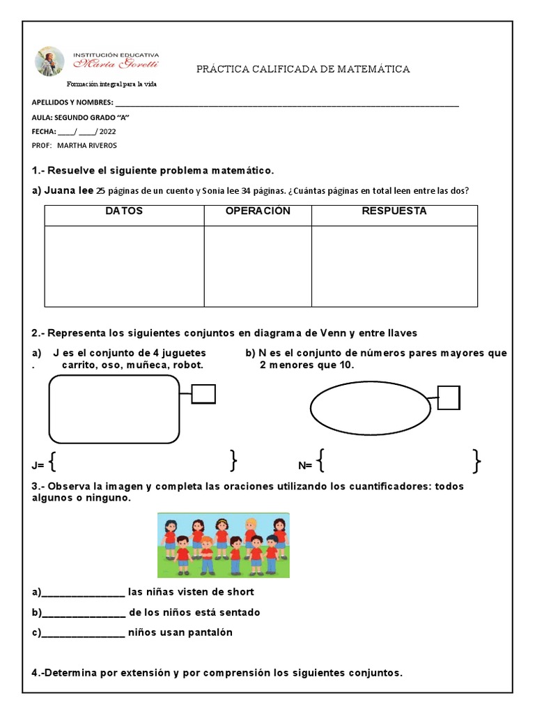 Ejercicios de Matemáticas 2do Grado | PDF