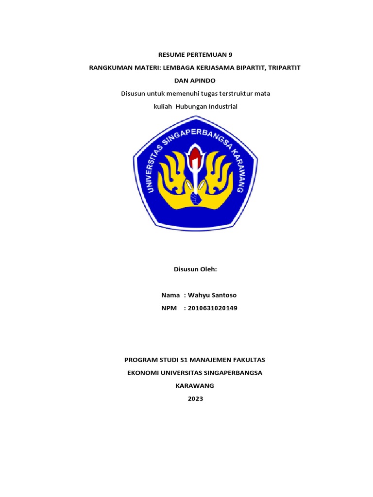 Lembaga Kerjasama Bipartit dan Tripartit | PDF