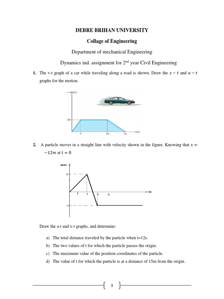 Dynamics Assign One Pdf