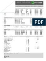 Smiths Export Price List Oct 2009