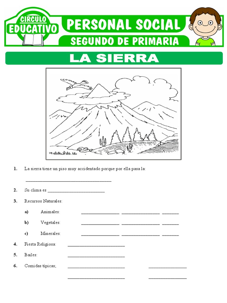 La Sierra para Segundo de Primaria | PDF
