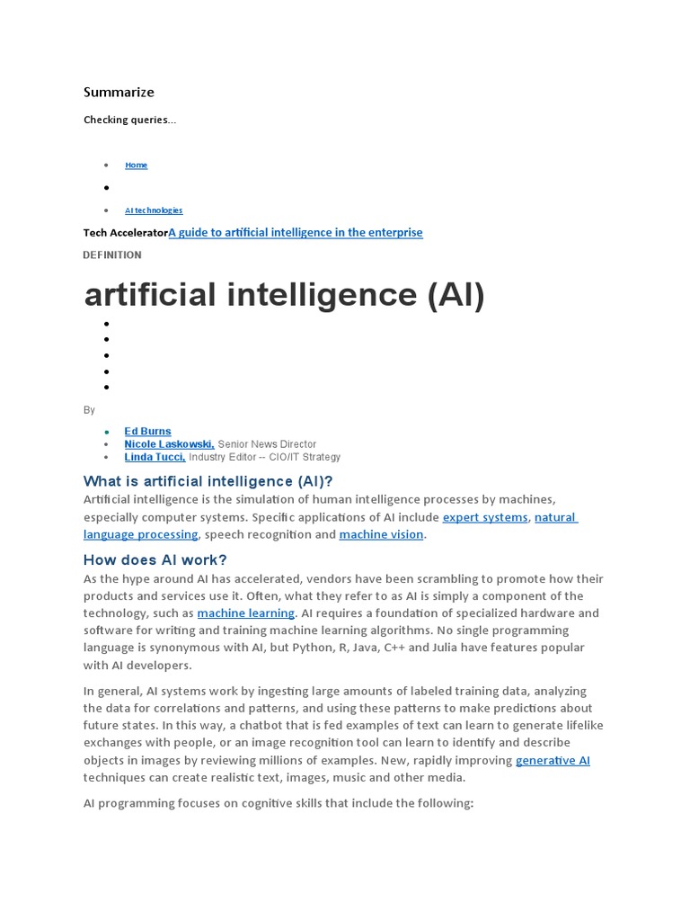 Artificial Intelligence (AI) | PDF | Artificial Intelligence