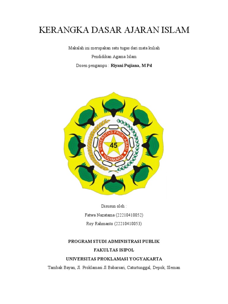 Kerangka Dasar Ajaran Islam | PDF