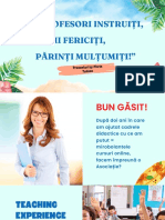 Profesori Instruiți, Copii Fericiți, Părinți Mulțumiți!