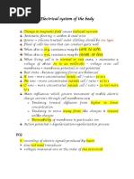 Electrical System of The Body