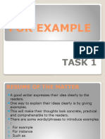 FOR EXAMPLE Task 1