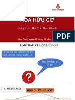 Hóa Hữu Cơ: Giảng viên: Ths. Trần Hoài Khanh