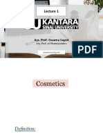 Cosmetics Lectures 1,2,3