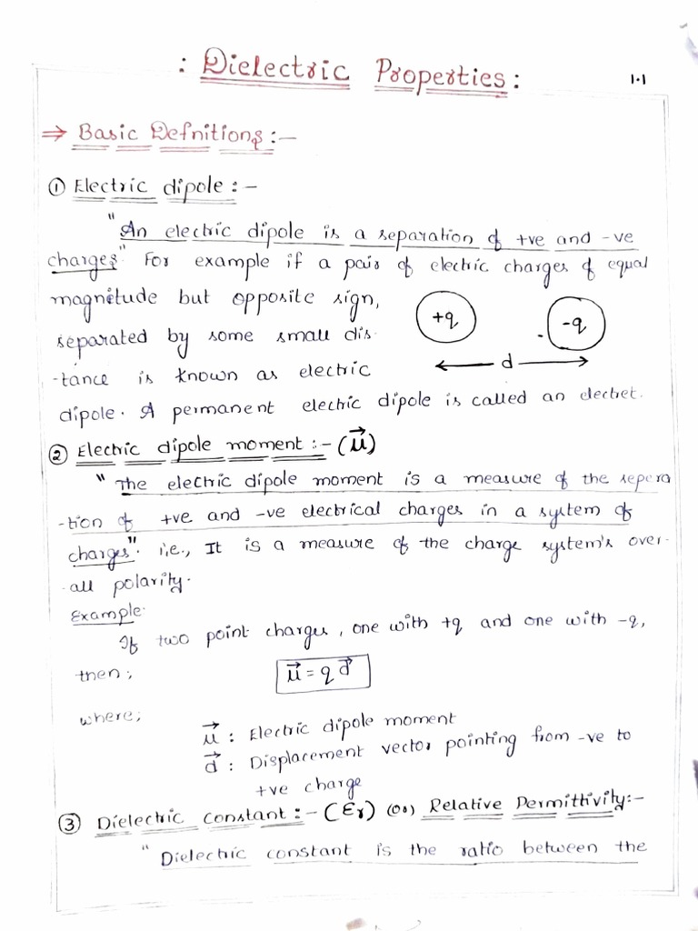 3 1 Dielectrics | PDF