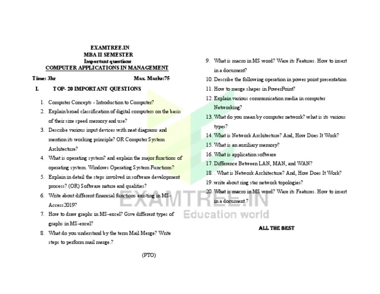 COMPUTER APPLICATIONS IN MANAGEMENT Imps PDF Computer Network