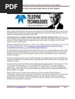 Teledyne and Henry Singleton a CS of a Great Capital Allocator