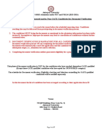 Reporting Schedule For Sponsored And/or Non-GATE Candidates For Document Verification