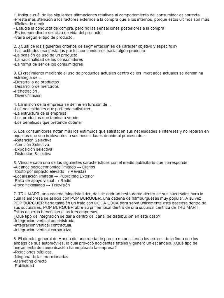 Comportamiento del Consumidor y Marketing | PDF | Producto (Negocio ...