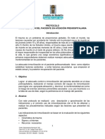 Ssm Protocolo Inmovilización Del Paciente en Atención Prehospitalaria