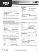 A1 UNIT 7 Test Higher