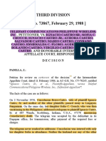 Telefast Vs Castro, 158 SCRA 445