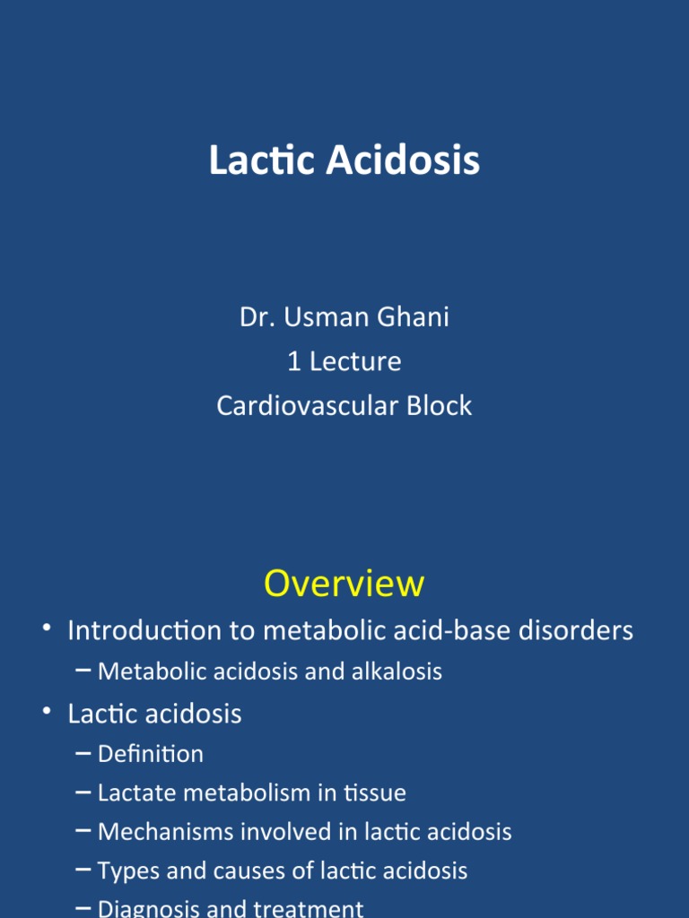 01 Lactic Acidosis PDF Lactate Dehydrogenase Clinical Medicine