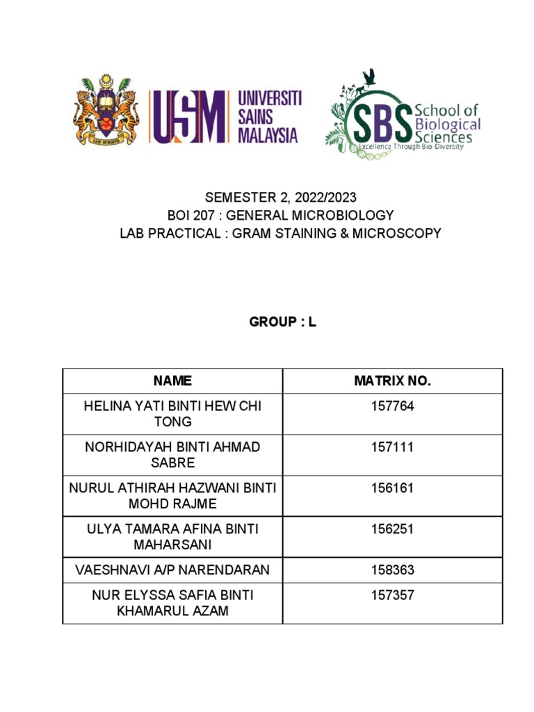 Lab Practical 1 Gram Staining Pdf