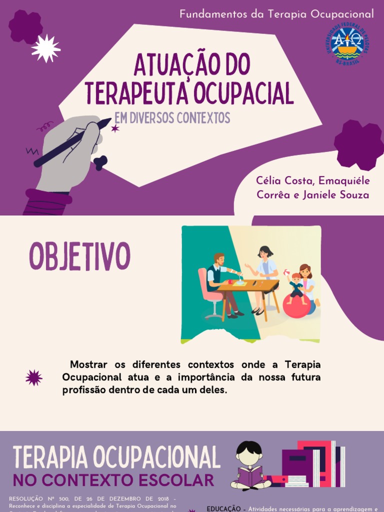 Atuação da Terapia Ocupacional Escolar | PDF | Terapia ocupacional ...