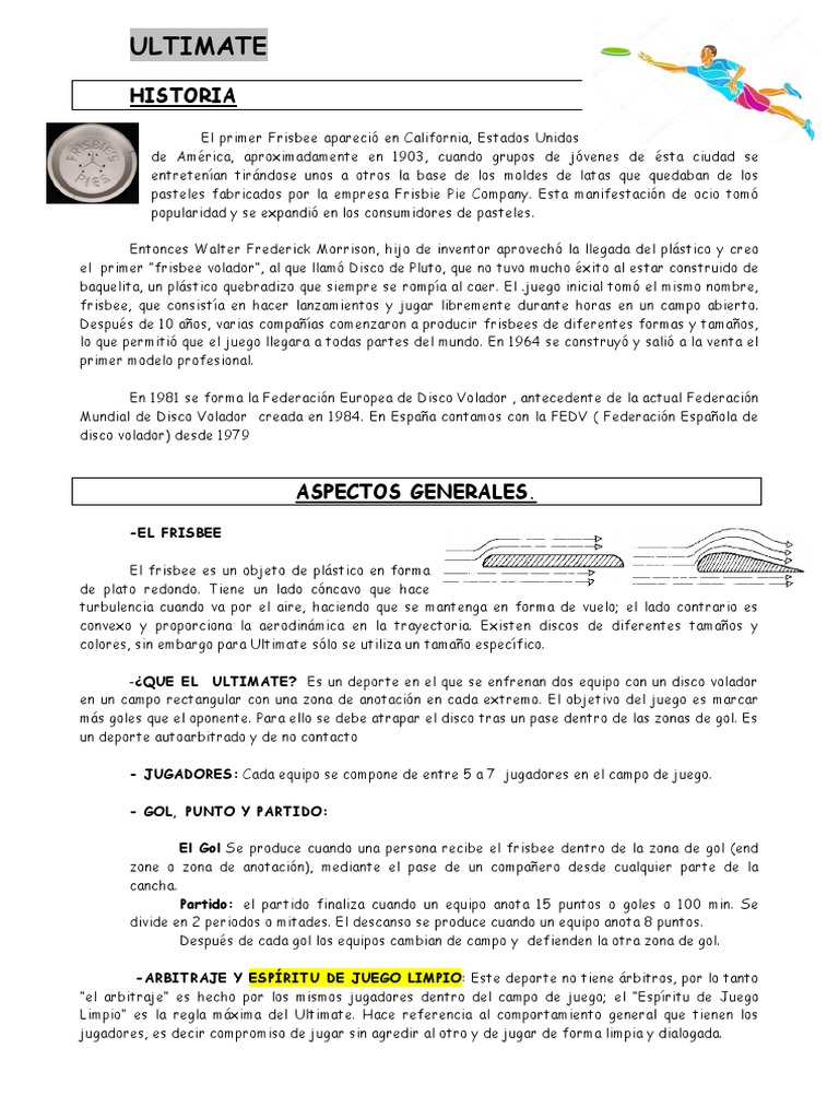 Apuntes Ultimate 2018-2019 | PDF | Deportes