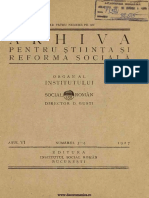 Arhiva Pentru Ştiinţă Şi Reformă Socială - Organ Al Asociaţiei Pentru Studiul Şi Reforma Socială, 06, Nr. 03-04, 1927