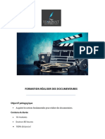 Programme Realiser-Documentaires StardustMasterClass