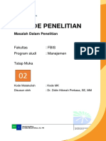 Modul 2022 - Metlit - Masalah Dalam Penelitian