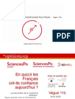 OpinionWay 1pour Le CEVIPOF-Sowell-Baromètre de La Confiance en Politique - Vague11b Comparaison (1) - 1-1