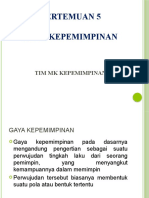 Pertemuan 5 Gaya Kepemimpinann