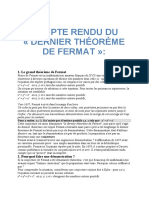 Compte Rendu Mathématique Fermat