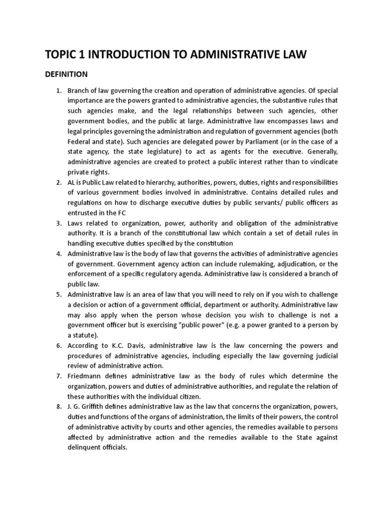 Understanding Administrative Law Basics | PDF | Administrative Law ...