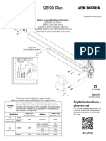 Von Duprin 98 99 Series Rim Exit Device Installation Instructions 107600